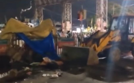 Bulldozer action outside Howrah station area as Bengal government escalates crackdown on illegal encroachments